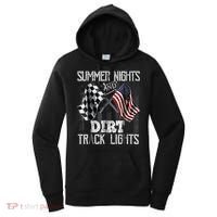 Summer Nights And Dirt Track Lights Sprint Car Racing Women's Hoodie thumb 0
