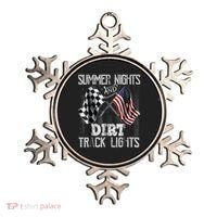 Summer Nights And Dirt Track Lights Sprint Car Racing Ornament thumb 0