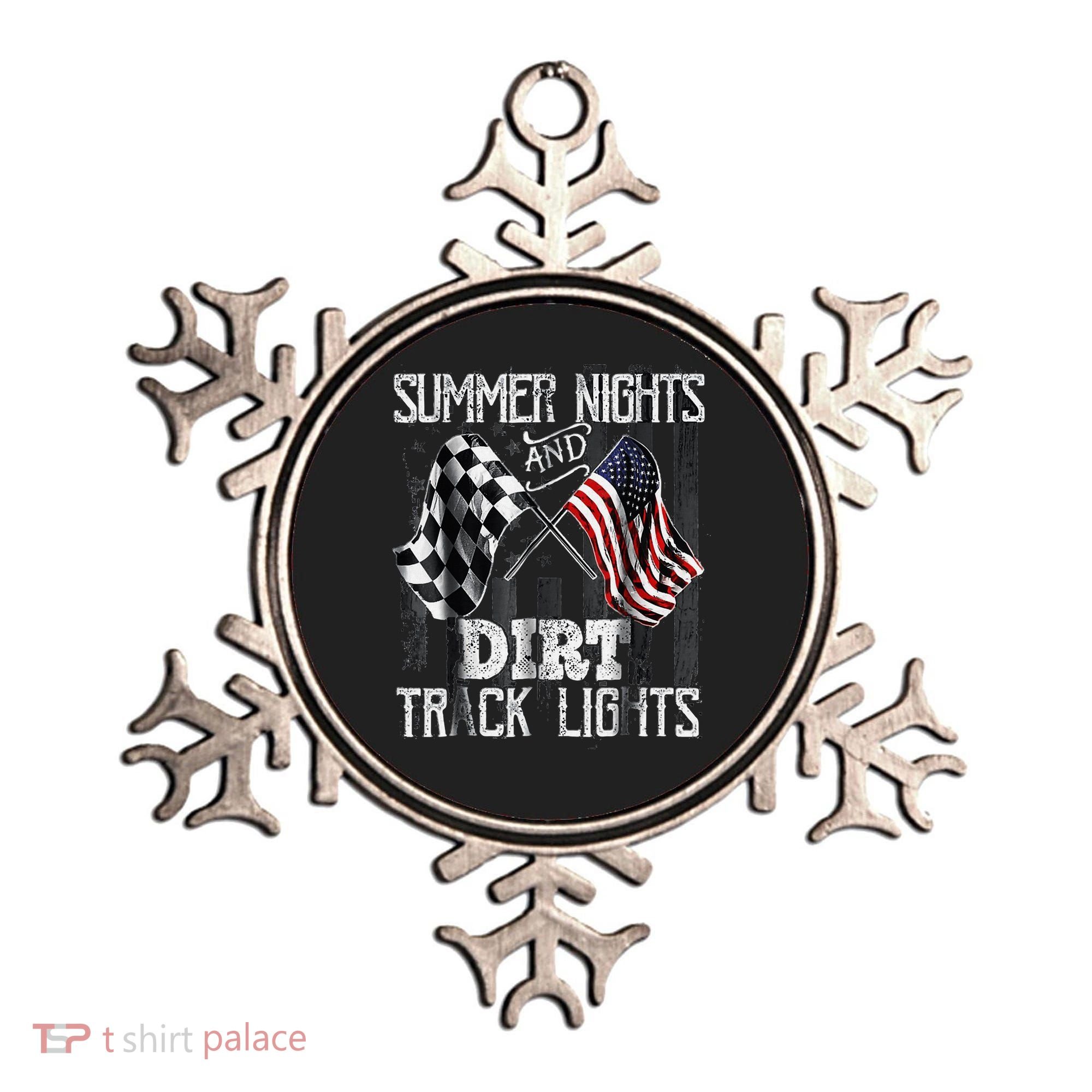 Summer Nights And Dirt Track Lights Sprint Car Racing Ornament