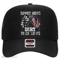Summer Nights And Dirt Track Lights Sprint Car Racing Hat thumb 0
