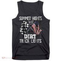 Summer Nights And Dirt Track Lights Sprint Car Racing Tank Top thumb 0