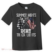 Summer Nights And Dirt Track Lights Sprint Car Racing Toddler T-Shirt thumb 0