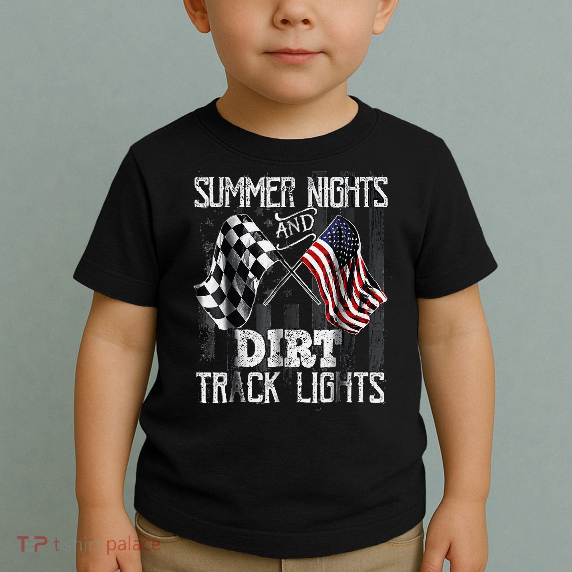 Summer Nights And Dirt Track Lights Sprint Car Racing Toddler T-Shirt