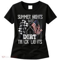 Summer Nights And Dirt Track Lights Sprint Car Racing Women's T-Shirt thumb 0