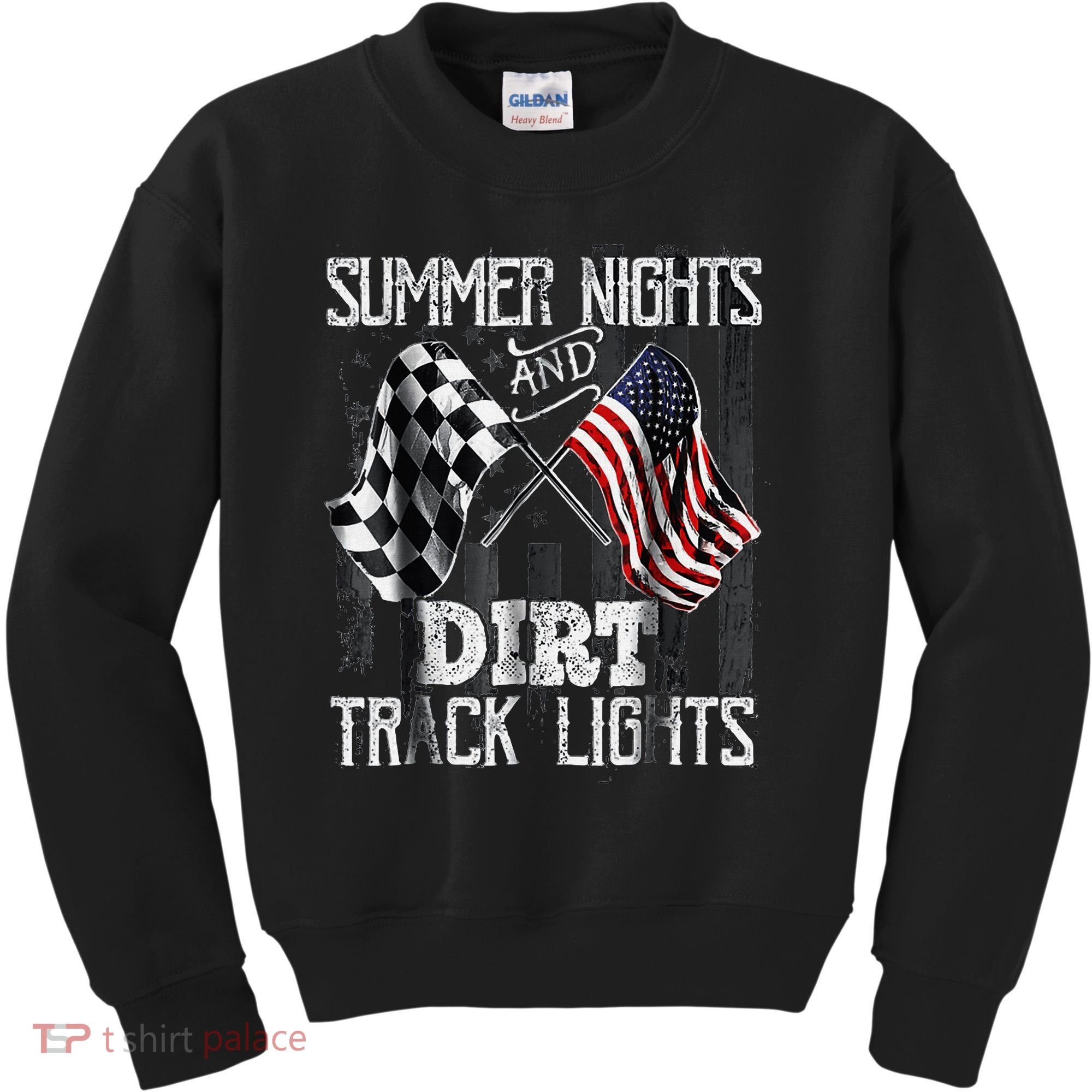 Summer Nights And Dirt Track Lights Sprint Car Racing Kids Sweatshirt