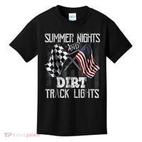 Summer Nights And Dirt Track Lights Sprint Car Racing Kids T-Shirt thumb 0