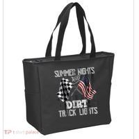 Summer Nights And Dirt Track Lights Sprint Car Racing Tote Bag thumb 2