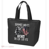 Summer Nights And Dirt Track Lights Sprint Car Racing Tote Bag thumb 3