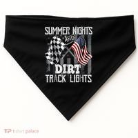 Summer Nights And Dirt Track Lights Sprint Car Racing USA-Made Doggie Bandana thumb 0