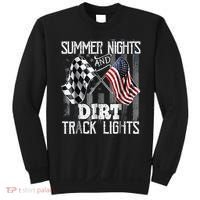 Summer Nights And Dirt Track Lights Sprint Car Racing Sweatshirt thumb 0