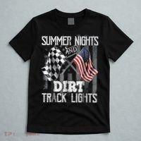 Summer Nights And Dirt Track Lights Sprint Car Racing T-Shirt thumb 5