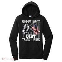 Summer Nights And Dirt Track Lights Sprint Car Racing Women's Hoodie thumb 0