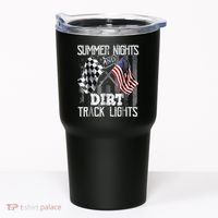 Summer Nights And Dirt Track Lights Sprint Car Racing Tumbler thumb 0