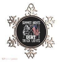 Summer Nights And Dirt Track Lights Sprint Car Racing Ornament thumb 0