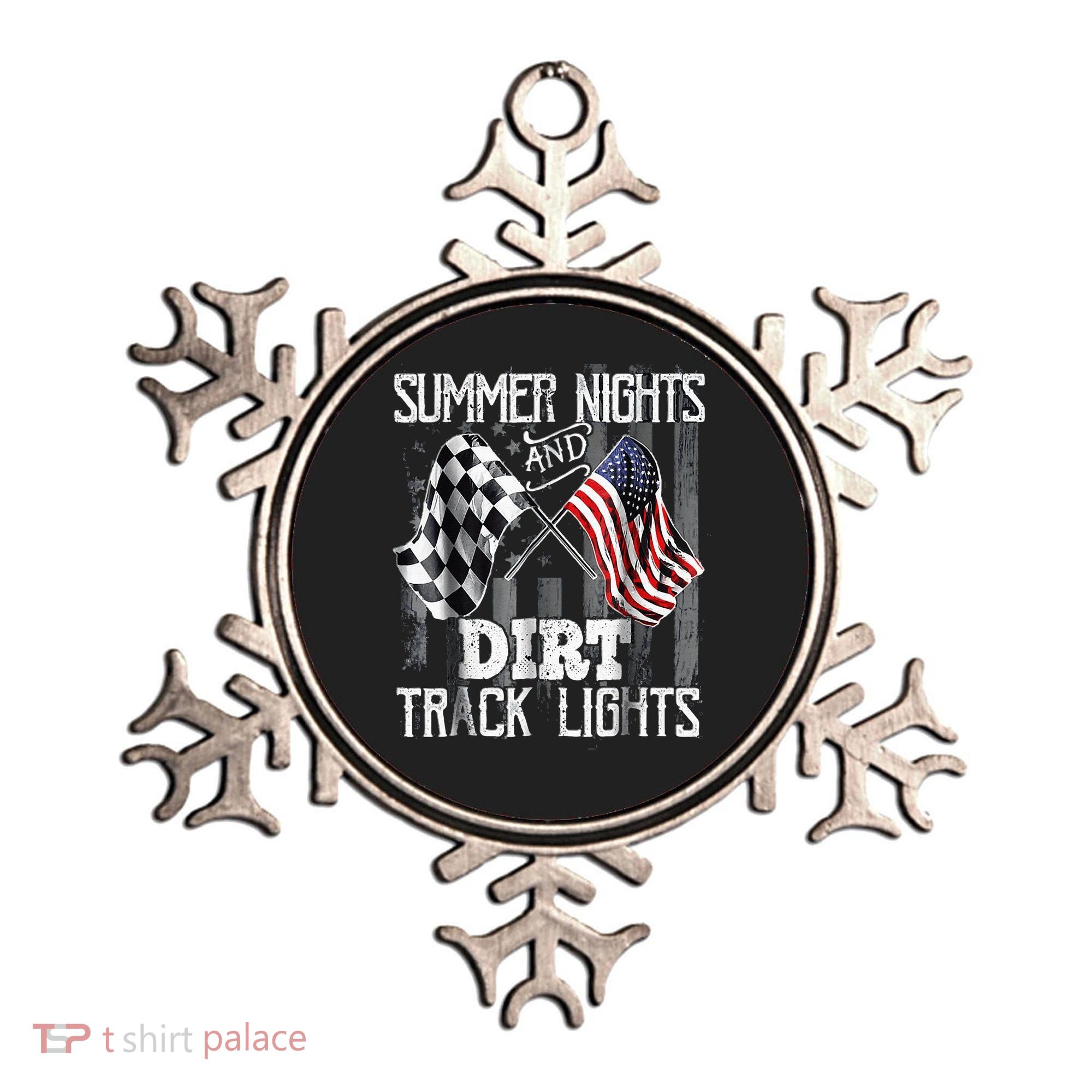 Summer Nights And Dirt Track Lights Sprint Car Racing Ornament