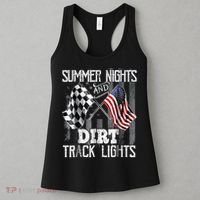 Summer Nights And Dirt Track Lights Sprint Car Racing Women's Tank Top thumb 3