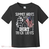 Summer Nights And Dirt Track Lights Sprint Car Racing Toddler T-Shirt thumb 0