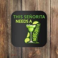 Señorita Needs A Margarita Cinco De Mayo Drinking Fiesta Coaster thumb 0