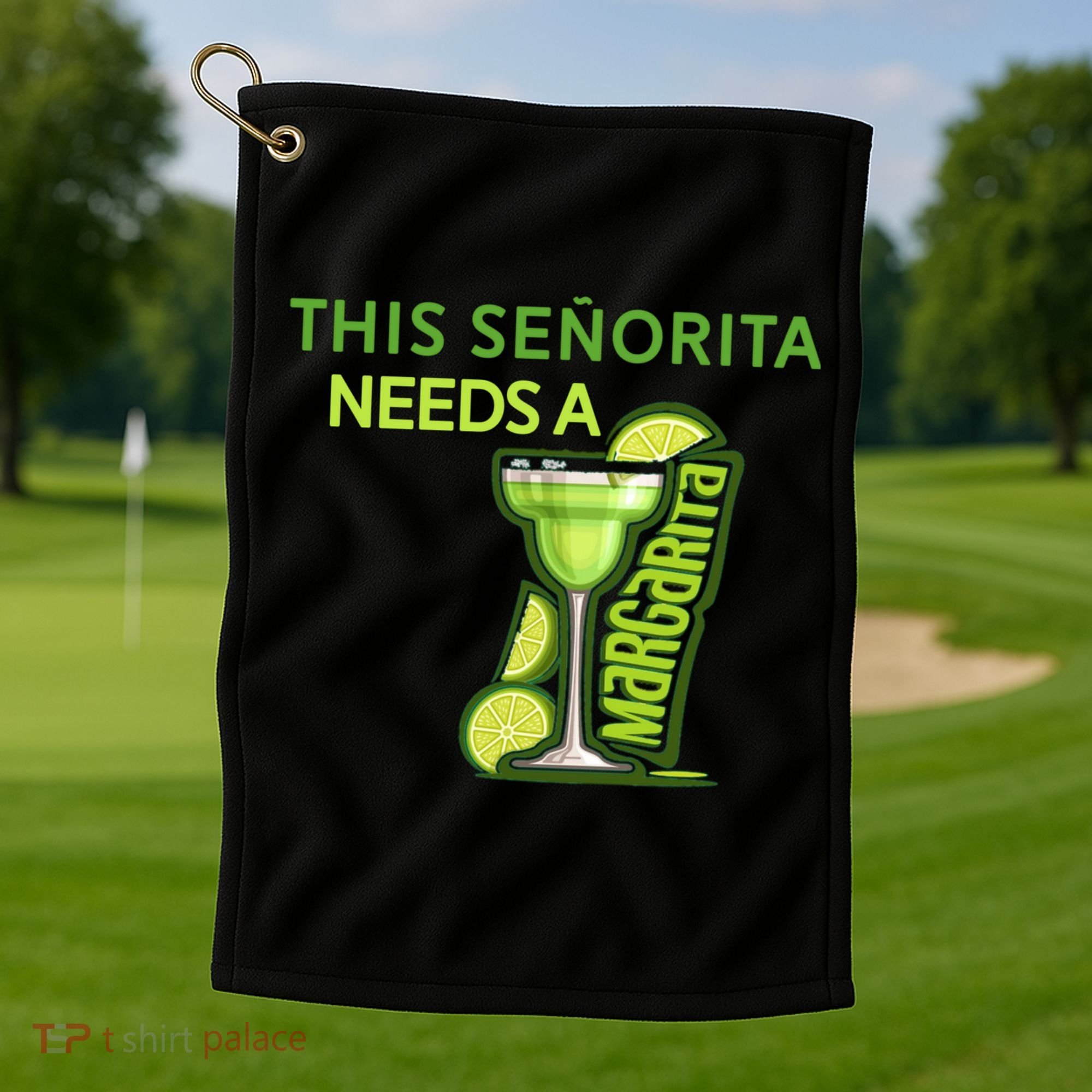 Señorita Needs A Margarita Cinco De Mayo Drinking Fiesta Golf Towel