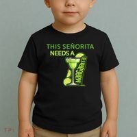 Señorita Needs A Margarita Cinco De Mayo Drinking Fiesta Toddler T-Shirt thumb 2