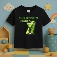 Señorita Needs A Margarita Cinco De Mayo Drinking Fiesta Toddler T-Shirt thumb 3