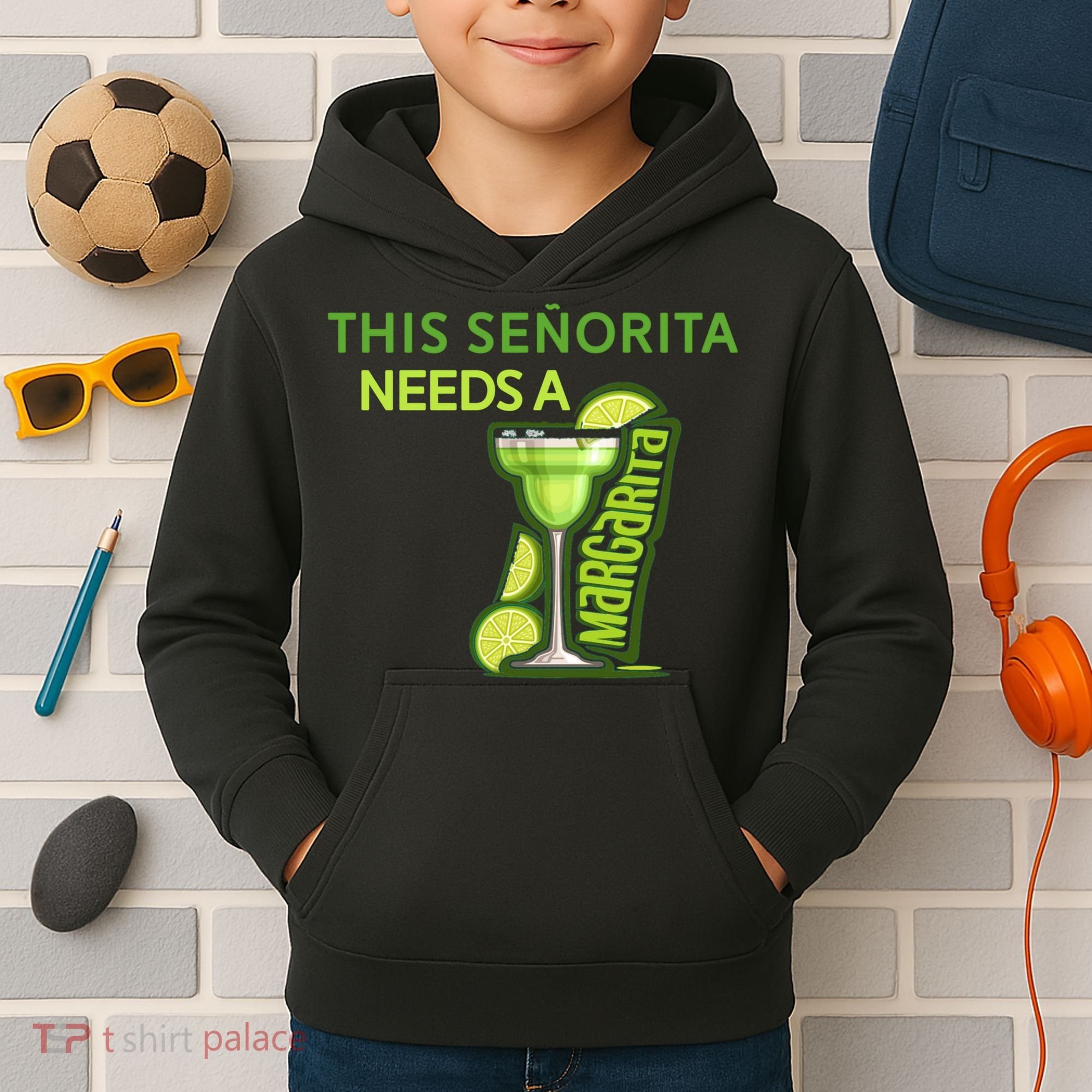 Señorita Needs A Margarita Cinco De Mayo Drinking Fiesta Kids Hoodie