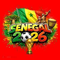 SENEGAL North America Soccer Tournament 2026 Santa Hat thumb 1