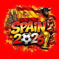SPAIN North America Soccer Tournament 2026 Santa Hat thumb 1