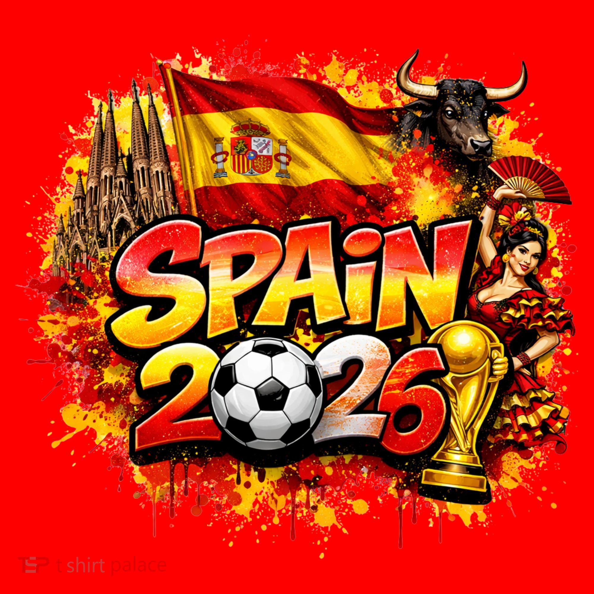 SPAIN North America Soccer Tournament 2026 Santa Hat