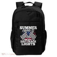 Summer Nights And Dirt Track Lights Racing Driver Funny Gift Cute Gift Backpack thumb 0