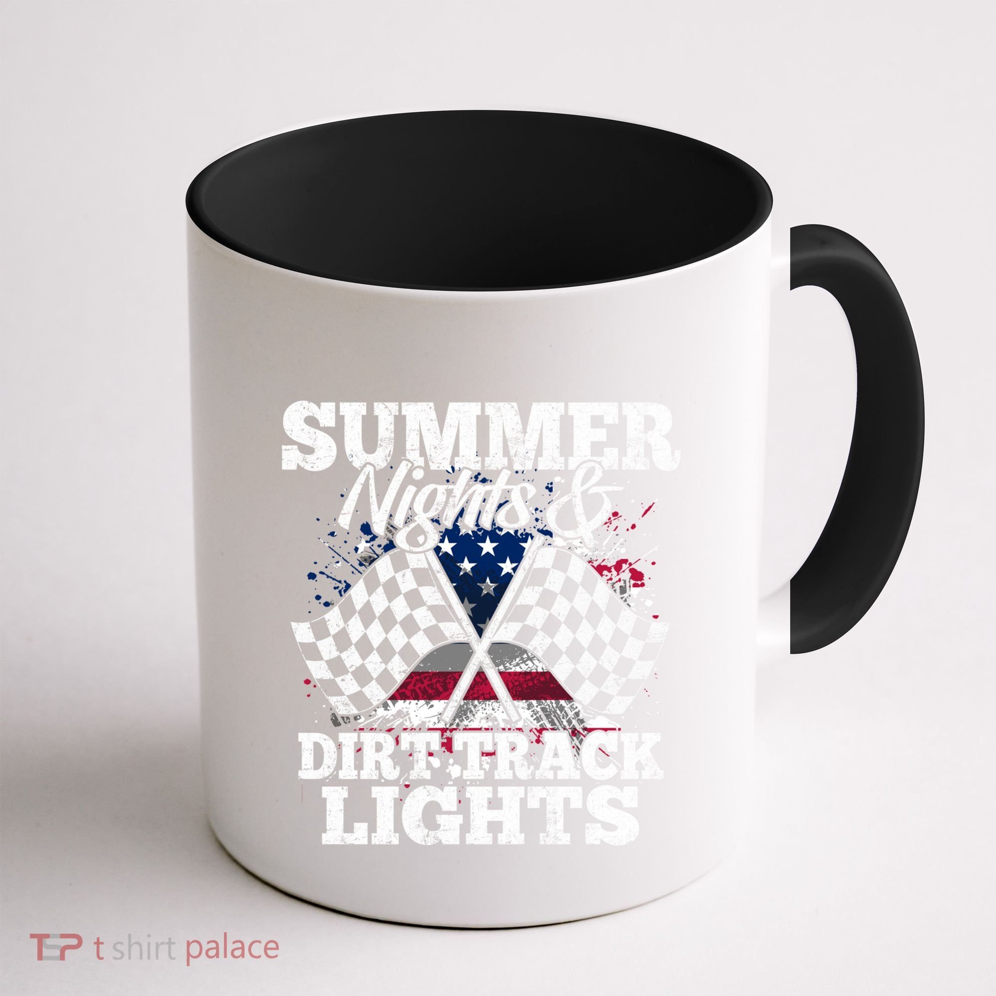 Summer Nights And Dirt Track Lights Racing Driver Funny Gift Cute Gift Coffee Mug