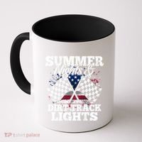 Summer Nights And Dirt Track Lights Racing Driver Funny Gift Cute Gift Coffee Mug thumb 0