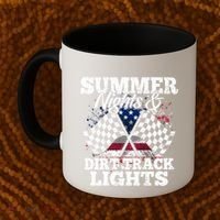 Summer Nights And Dirt Track Lights Racing Driver Funny Gift Cute Gift Coffee Mug thumb 2