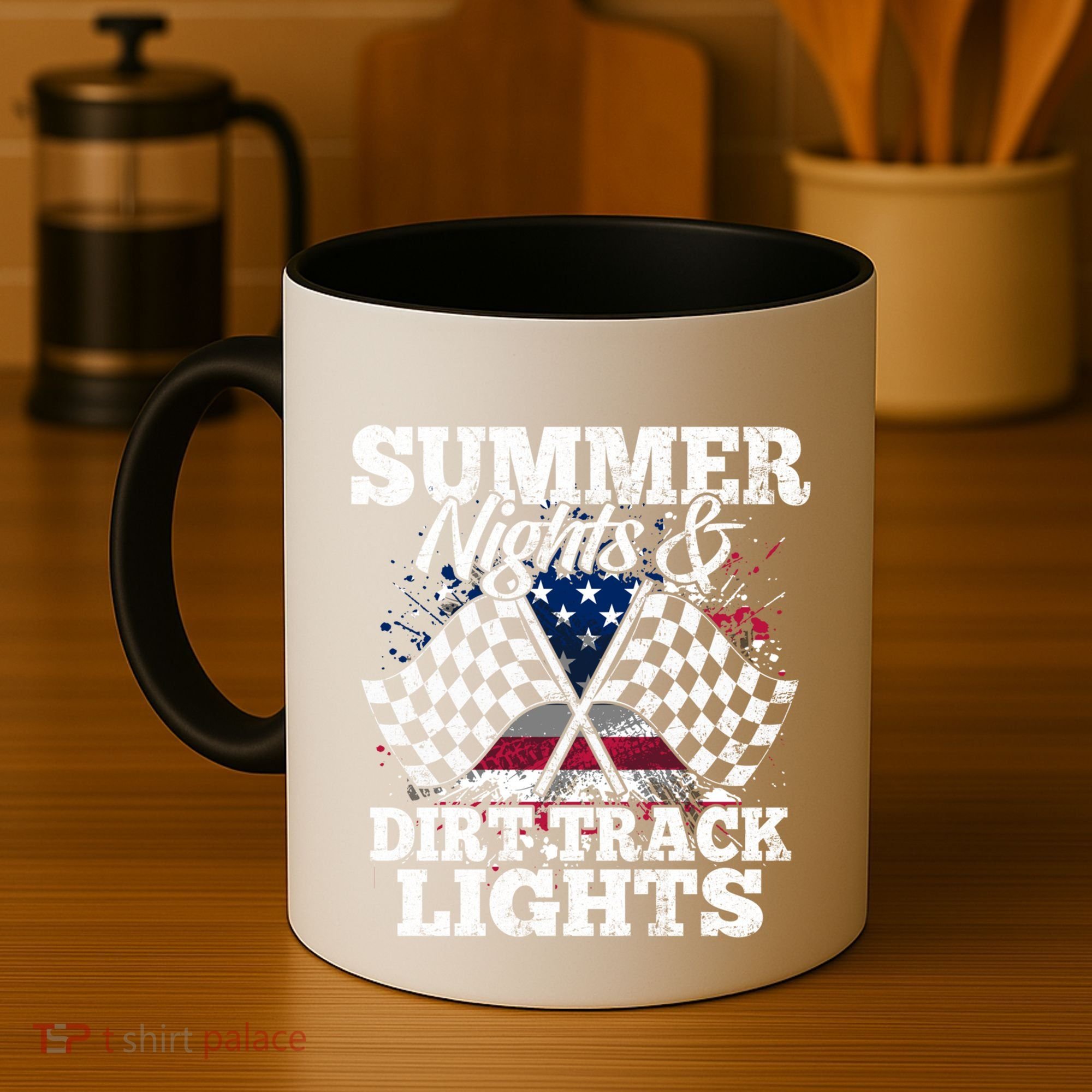 Summer Nights And Dirt Track Lights Racing Driver Funny Gift Cute Gift Coffee Mug