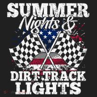 Summer Nights And Dirt Track Lights Racing Driver Funny Gift Cute Gift Beanie thumb 2