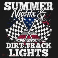 Summer Nights And Dirt Track Lights Racing Driver Funny Gift Cute Gift Women's Hoodie thumb 2