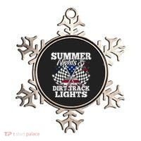 Summer Nights And Dirt Track Lights Racing Driver Funny Gift Cute Gift Ornament thumb 0