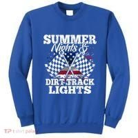 Summer Nights And Dirt Track Lights Racing Driver Funny Gift Cute Gift Sweatshirt thumb 0