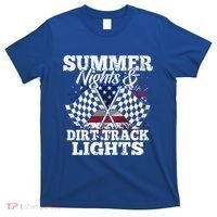 Summer Nights And Dirt Track Lights Racing Driver Funny Gift Cute Gift T-Shirt thumb 0