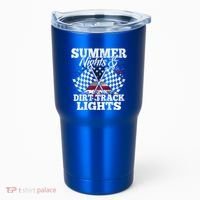 Summer Nights And Dirt Track Lights Racing Driver Funny Gift Cute Gift Tumbler thumb 0