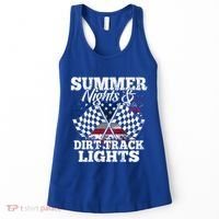 Summer Nights And Dirt Track Lights Racing Driver Funny Gift Cute Gift Women's Tank Top thumb 0