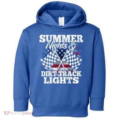 Summer Nights And Dirt Track Lights Racing Driver Funny Gift Cute Gift Toddler Hoodie