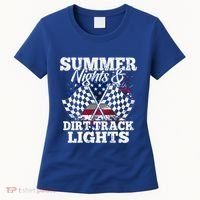 Summer Nights And Dirt Track Lights Racing Driver Funny Gift Cute Gift Women's T-Shirt thumb 0