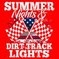 Summer Nights And Dirt Track Lights Racing Driver Funny Gift Cute Gift Santa Hat thumb 1