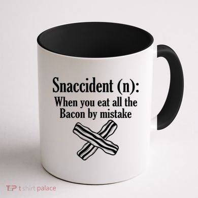 Snaccident Definition Bacon Coffee Mug back