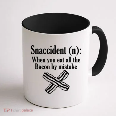 Snaccident Definition Bacon Coffee Mug back