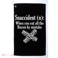 Snaccident Definition Bacon Golf Towel thumb 0