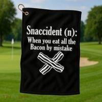 Snaccident Definition Bacon Golf Towel thumb 1