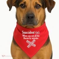 Snaccident Definition Bacon USA-Made Doggie Bandana thumb 1