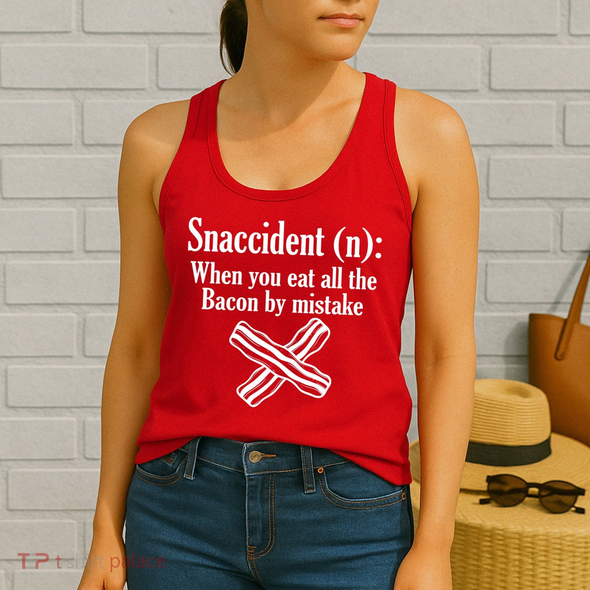Snaccident Definition Bacon Women's Tank Top